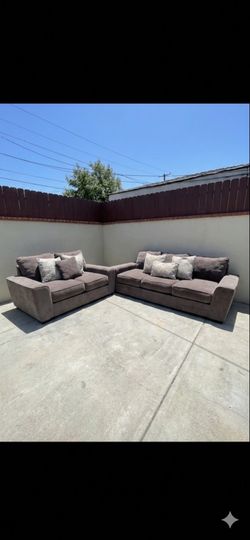 Brown couches