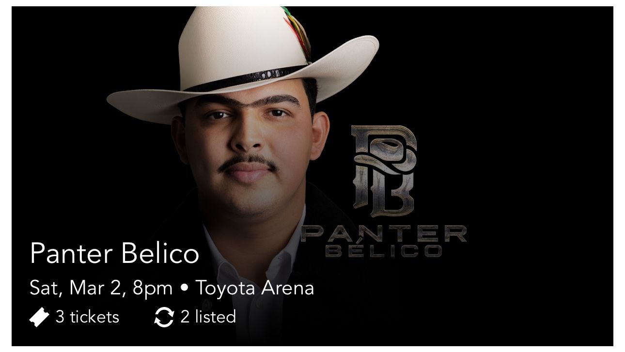 Panter Belico Tickets/Parking Pass