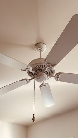 White Ceiling Fan 3 Speed Pull Chain  2 Available At $35 Each.