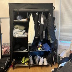 Clothes Rack With Storage 