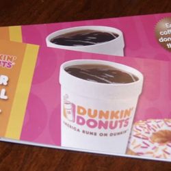 Authentic Dunkin' Donuts Gift Certificates (Vintage Paper, No Expiration) - $500 Value for $200