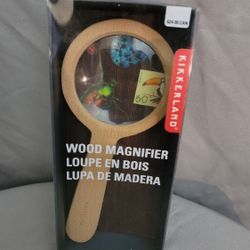 Kikkerland 3X Magnification Wood Magnifier Handheld Magnifying Glass 