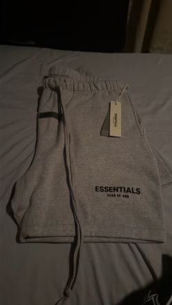 Fear of God Essentials Heather grey shorts, Large