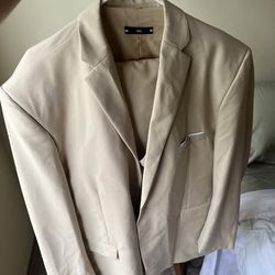 4XL Tan/Beije 3 Part Suit