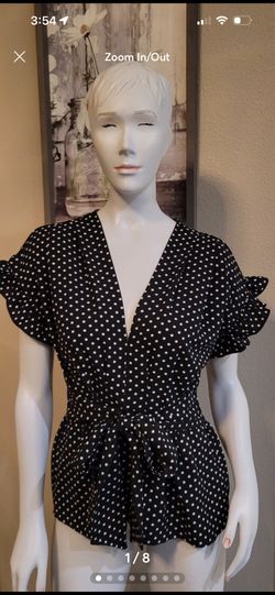 Max Studio Polka Dot Blouse 🖤