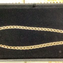 10k inner link yellow gold chain
