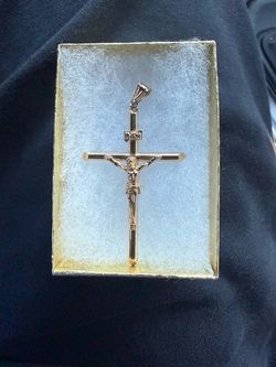 Genuine 14K Gold Crucifix Pendant