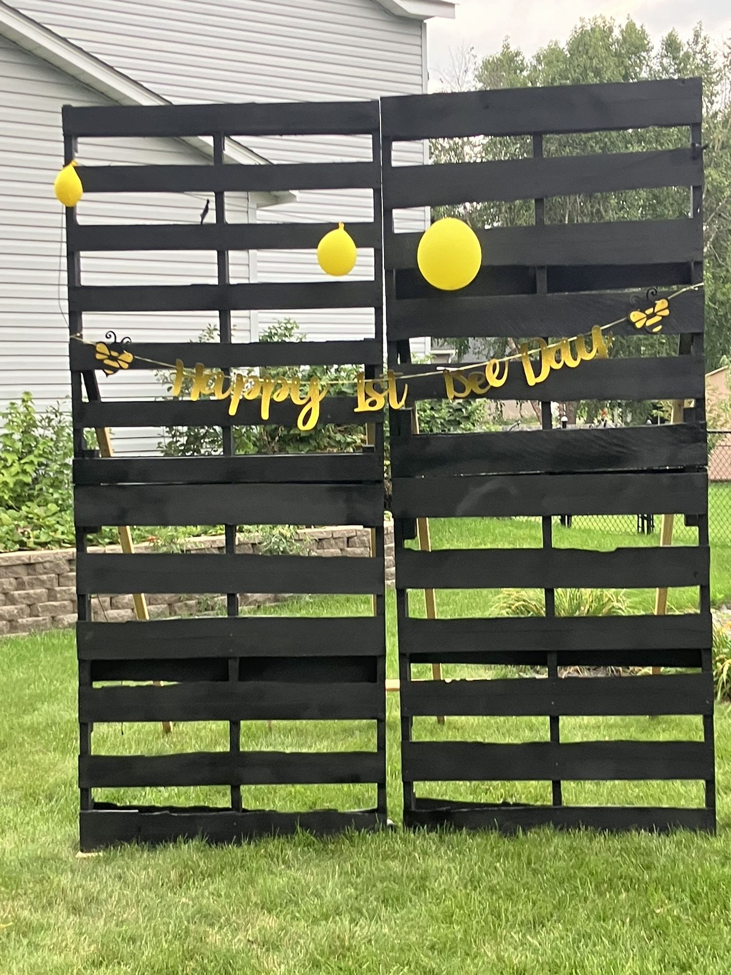 Black Pallet Board Back Drop
