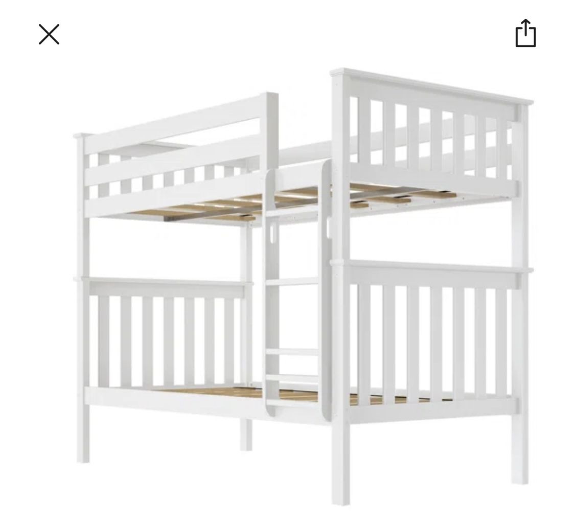 Twin Over Twin Solid Wood Standard Bunk Bed