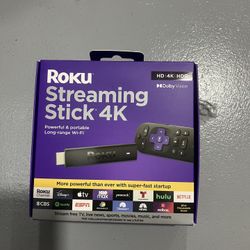 Roku Streaming Stick 4K | Portable Roku Streaming Device 4K/HDR/Dolby Vision, Roku Voice Remote, Free & Live TV 