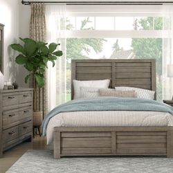 4PC Gray Queen Bedroom Set 