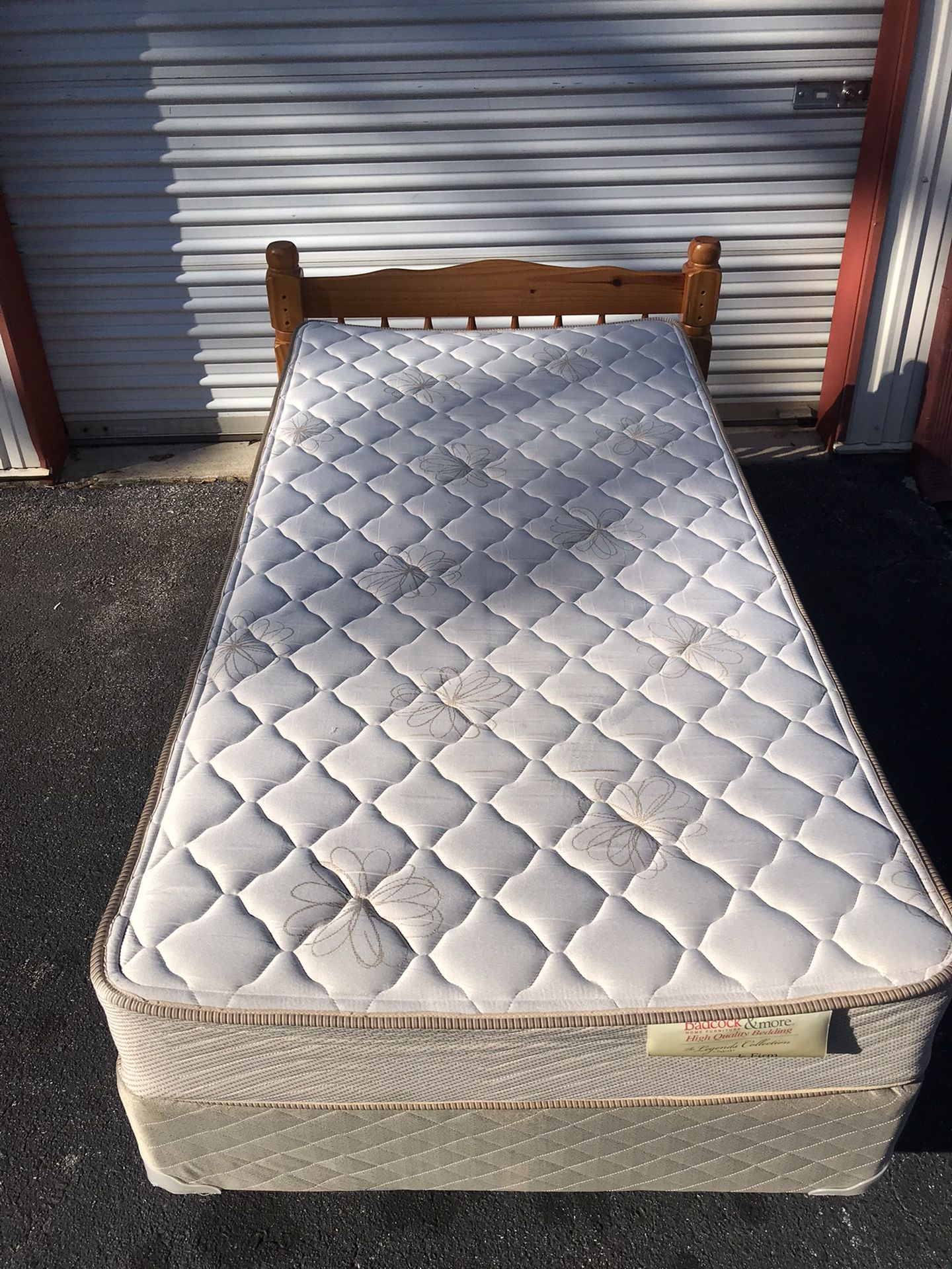 Twin Size Bed with Mattress Set