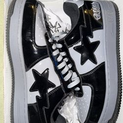 BAPE Men's Black and Grey Trainers Reps Size 10