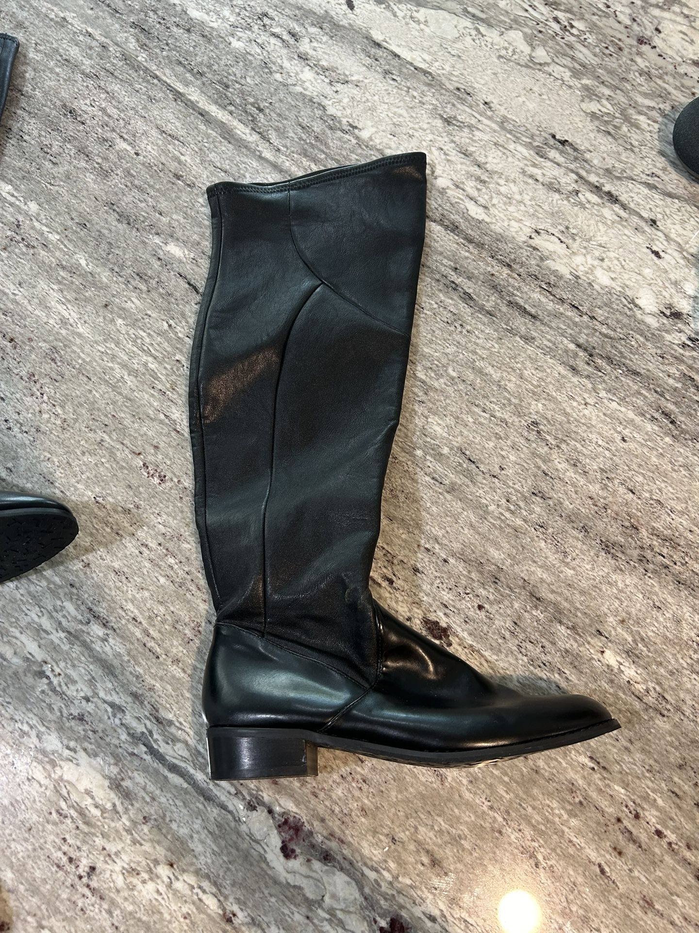 Tahari Black Knee High Boots Size 9