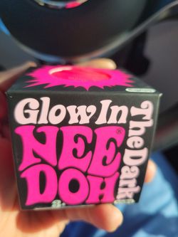 Schylling Nee Doh Glow in the Dark Squeeze Ball Purple Pink Stress Toy
