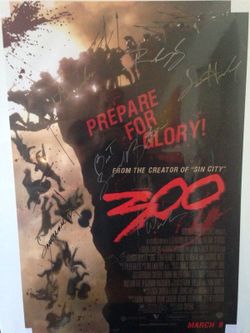 300 Autographed Poster of Cast & Producer