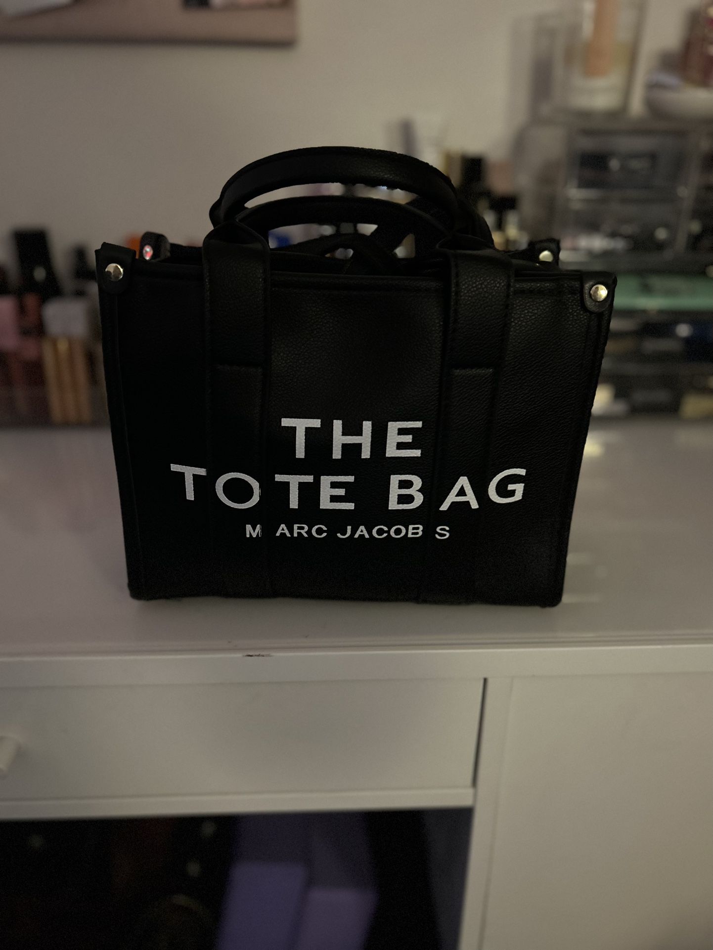 Marc Jacobs Black Leather Mini Tote Bag