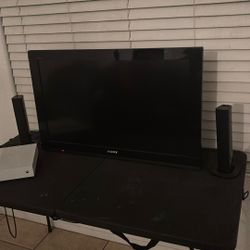 Sony Tv With Wall Mount, Sound Speakers