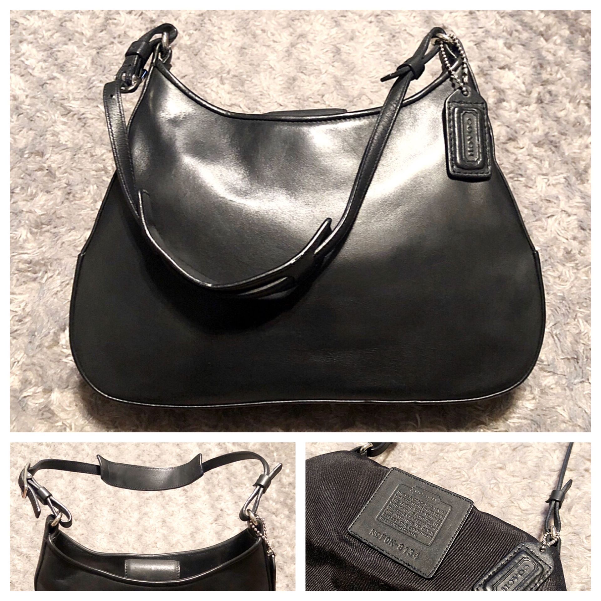 Coach Calf Skin Hobo paid $298 Like new! Shoulder Bag # FOK-8134 comes with dust bag! Excellent condition clean interior/exterior! Measurements: 10"