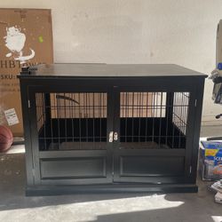 Dog Crate With Dog Bed 