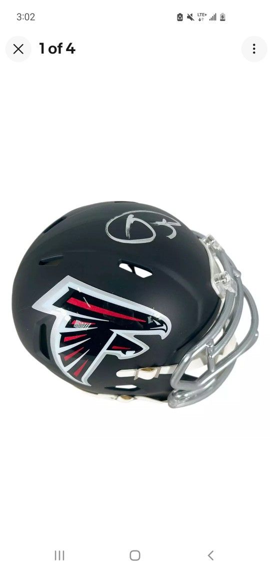 Atlanta Falcons Andre Rison Autographed Mini Hekmet