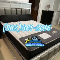 Queen Grey Bed Frame Cama