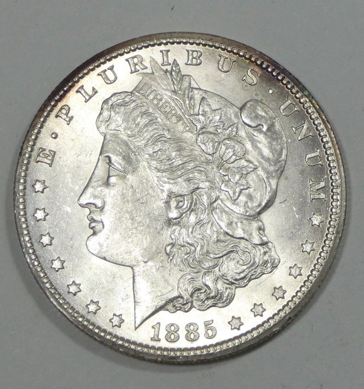 1885-CC Morgan Dollar Nice BRILLIANT UNCIRCULATED Carson City Silver Dollar