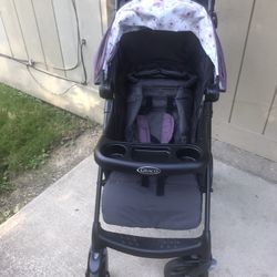 Purple Stroller Floral 