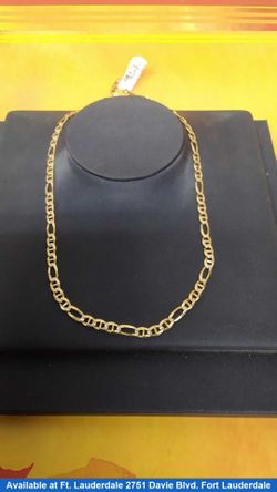 Figaro Chain - Yellow Gold 14k (.585) 17.7 grams 22 inch