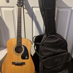 Epiphone PR150 NA Acoustic Guitar & Tuner & Levy’s Padded Gig Bag EXCELLENT!