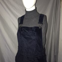 Velvet Overalls Dress