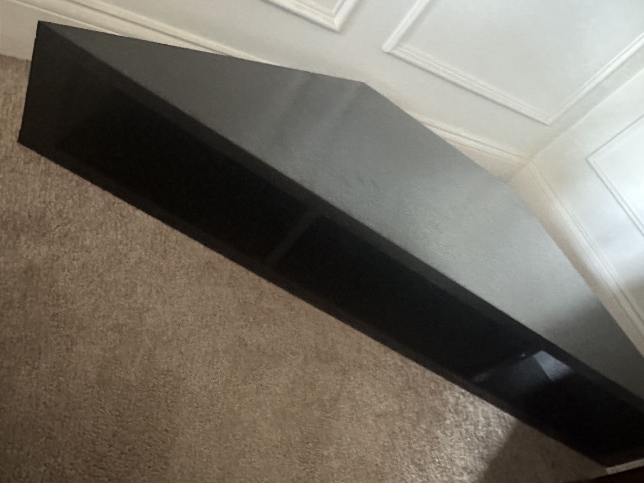 Black Corner TV Floating Shelf
