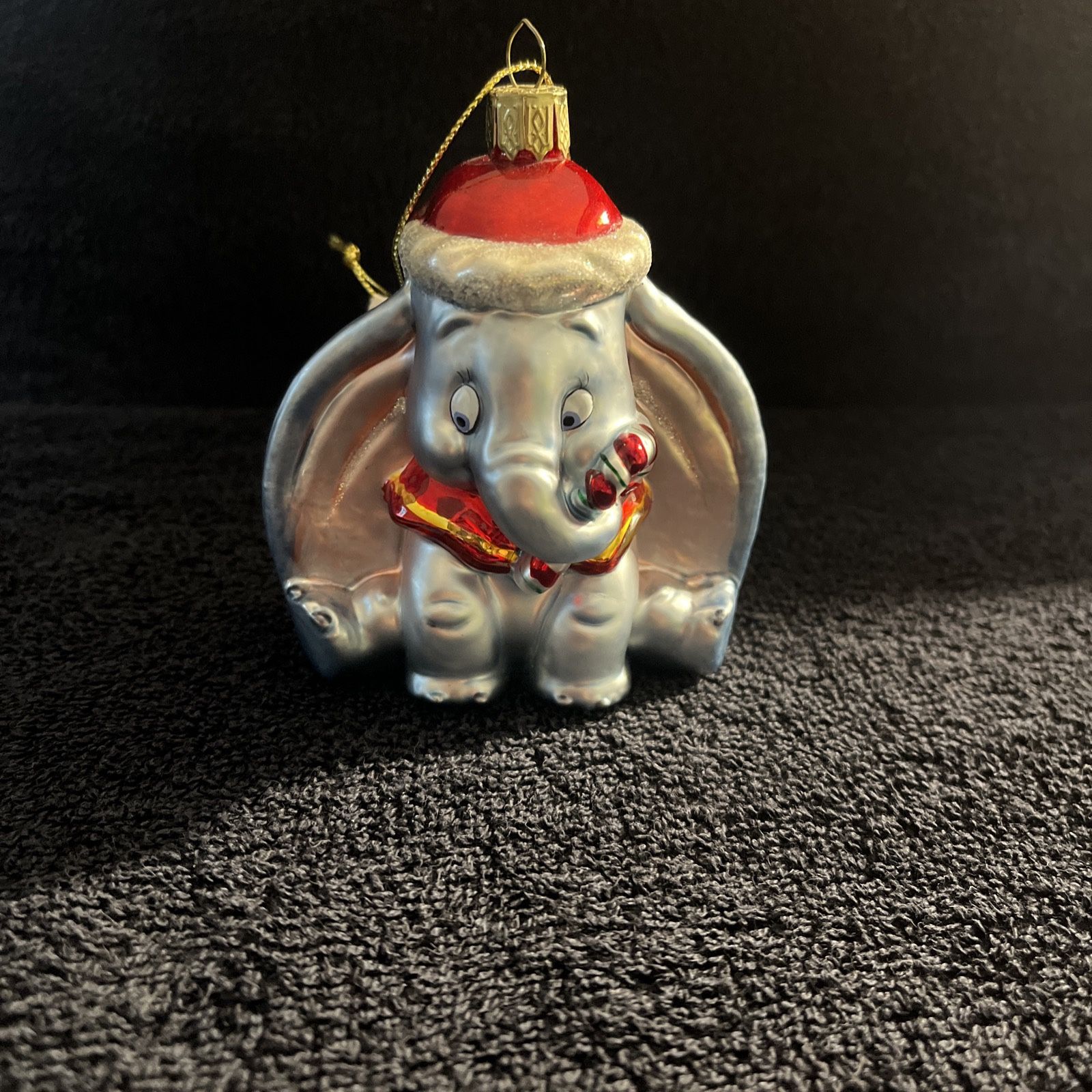 Vintage DISNEY  DUMBO Blown Glass CHRISTMAS ORNAMENT NOS 1990's