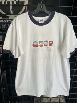 Vintage South Park Cartoon Tshirt Single Stich 90s Signed Autographed