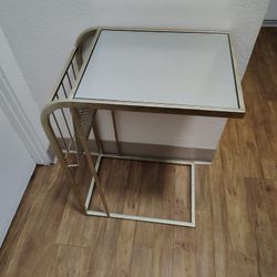 Gold Side Table With Mirror Top