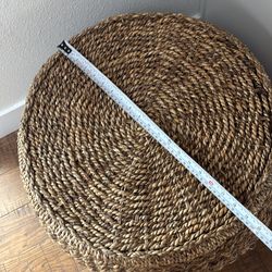 Bamboo and Rattan Ottoman