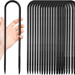 16 Pack Steel Rebar Stakes, 12-Inch