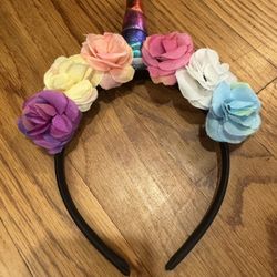 Kids Rainbow Flower Headband