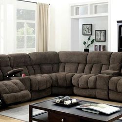 Irene Sectional By FoA(Brown,Gray)🚨Finance&Delivery Available