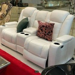 Party Time Power Recliner Loveseat Financing Available By ASHLEY 