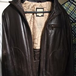 Jos A Bank Leather Jacket Large Clean Unused 