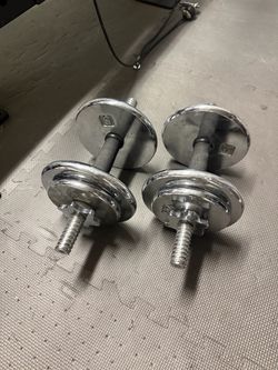 20 LB Adjustable Chrome Dumbbells – 40 LB Set