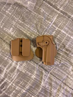 Plastic Holster for 9mm and 2 magazine holster