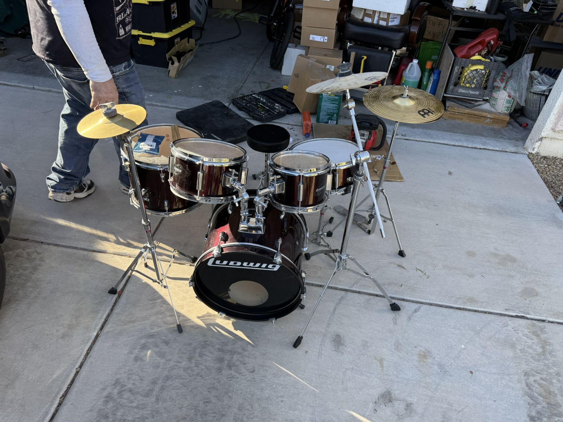 Ludwig Compact / Junior Drum Set – Complete Kit – Great Condition