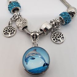 Womens dolphin bracelet