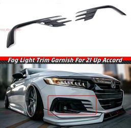 21-22 Honda Accord Fog Light Trims Gloss Black