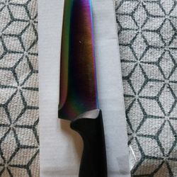 10 Pieces Kitchen Knife Set Iridescent Rainbow By Purplechef 