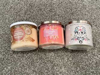 Lot 3 Bath & Body Wirks 3 Wick Candles
