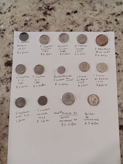 Monedas Antiguas + $1 dolar