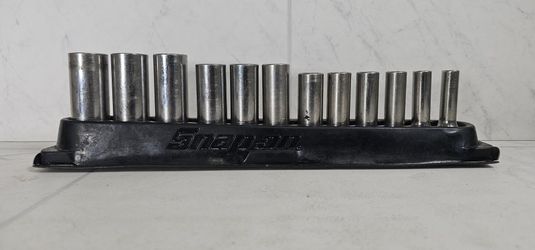 Snap-on 212SFSMY 12-Pc 3/8" Drive 6-Point Metric Deep Socket Set (8–19mm) (A1G010522)